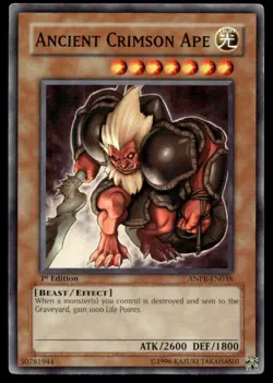 Ancient Crimson Ape Ancient Prophecy ANPR-EN038 MP YuGiOh TCG | Buy 10 Get 10 Fr - Image 1