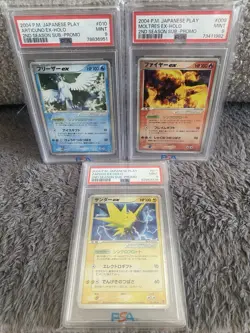 Pokemon PSA 9 SET Moltres Articuno Zapdos ex PLAY 009 010 011 2nd Season Promo - Image 1