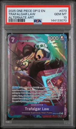 Trafalgar Law PSA 10 2025 One Piece OP12-073 Legacy of the Master Alternate Art - Image 1
