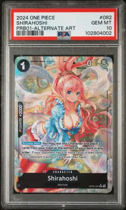 2024 ONE PIECE PRB01-PREM BOOSTER -ONE PIECE CARD THE BEST- SHIRAHOSHI PSA 10 - Image 1