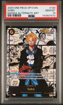 One Piece Op13-Carrying On His Will Sabo PSA 10 - Image 1