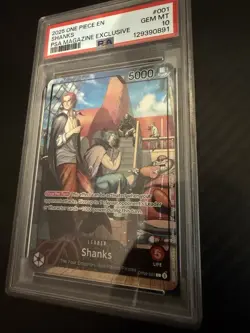 Bandai One Piece Shanks Leader OP09-001 2025 PSA Magazine Promo EN Foil PSA 10 - Image 5