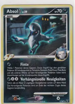 Pokemon Card Ultimate Winner No. 1/147 Absol Reverse Holo German - Image 1