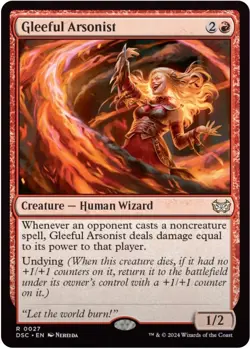 Gleeful Arsonist MTG Commander: Duskmourn: House of Horror 27 R NM - Image 1
