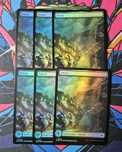 6x Forest (0278) x6 NM Foil Borderless MTG Bloomburrow Unplayed Magic Gathering - Image 1