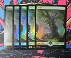 8x Forest (287) x8 NM Foil Borderless MTG The Brothers War BRO Unplayed Magic - Image 1