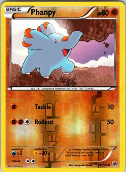 Phanpy 71/135 Plasma Storm Pokemon LP Reverse Holo - Image 1