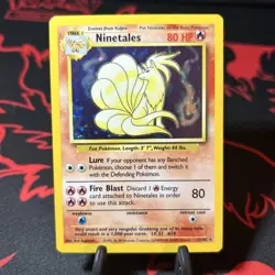 Pokemon Ninetales Base Set Holo Rare Card 12/102 LP Condition - Image 1