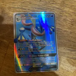 Pokemon TCG Greninja GX Full Art Shiny Holo Rare Card SV56/SV94 has wear - Image 1