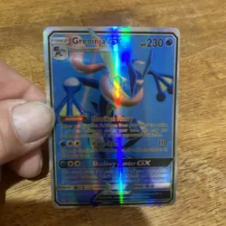 Pokemon TCG Greninja GX Full Art Shiny Holo Rare Card SV56/SV94 has wear - Image 3