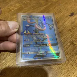 Pokemon TCG Greninja GX Full Art Shiny Holo Rare Card SV56/SV94 has wear - Image 4