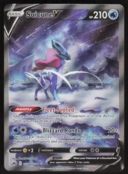 Suicune V GG38/GG70 Holo V Rare Crown Zenith Galarian Gallery Pokemon Near Mint - Image 1