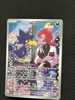Pokemon Team Rocket's Murkrow 200/182 Destined Rivals IR Holo - Image 1