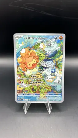 Pokemon TCG Castform Sunny Form Illustration Surging Sparks 195/191 Mint - Image 1