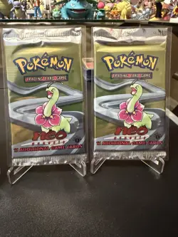 2000 Pokemon 1st Edition Neo Genesis Sealed Light Pack - Meganium Art - Image 3