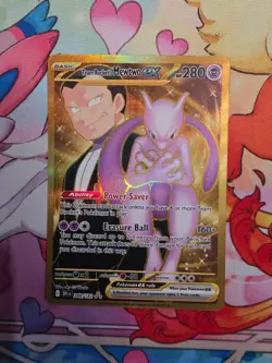 Pokemon TCG Team Rockets Mewtwo EX Special Illustration Destined Rivals - Image 1