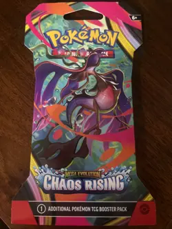 Pokemon TCG ME04: Chaos Rising Dragalge Sleeved Booster Pack hanger - Image 1