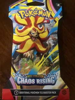 Pokemon TCG ME04: Chaos Rising Pyroar Sleeved Booster Pack hanger - Image 1