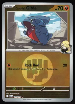 Cynthia's Gible (Energy Symbol) 109/217 Ascended Heroes Pokemon Reverse Holo NM - Image 1