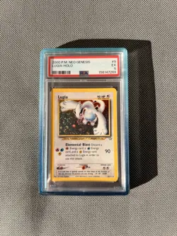 Pokemon Neo Genesis Lugia 9/111 Holo Rare 2000 PSA 5 (Mouth Swirl) - Image 1