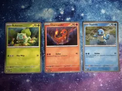 Bulbasaur Charmander Squirtle Pokemon Cards Cosmos Promo Set 046 047 048 151 NM - Image 1