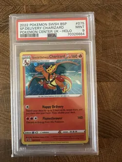 2023 Pokemon SWSH Black Star Promo #075 Special Delivery Charizard Holo PSA 9 - Image 1