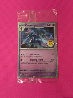 POKEMON CENTER CERULEDGE PROMO CARD POKEMON DAY 2024 STAMPED 040/091 Sealed - Image 1