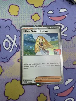 Pokemon TCG Lillie's Determination MEG 119/132 Cosmo Holo Play! Stamp NM - Image 1