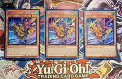 3x Yu-Gi-Oh! GOLD PRIDE - LEON (PHHY-EN086) Secret Rare 1st Edition PLAYSET NM - Image 1