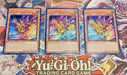 3x Yu-Gi-Oh! GOLD PRIDE - LEON (PHHY-EN086) Secret Rare 1st Edition PLAYSET NM - Image 2