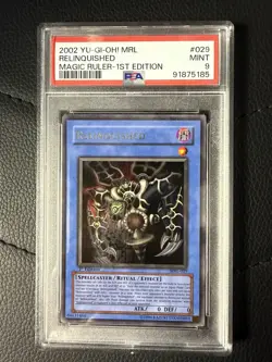Yu-Gi-Oh! Slab Relinquished 1st Edition MRL-029 PSA 9 Mint 2002 - Image 1