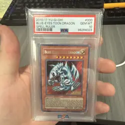 2010-17 Blue Eyes Toon Dragon SRL-000 PSA 10 Unlimited Ed secret rare - Image 1