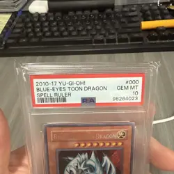 2010-17 Blue Eyes Toon Dragon SRL-000 PSA 10 Unlimited Ed secret rare - Image 2