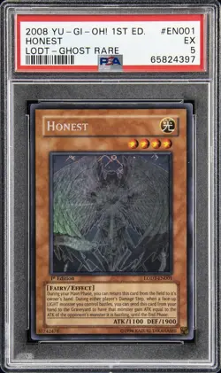 2008 YU-GI-OH! LODT-LIGHT OF DESTRUCTION 1ST ED-GHOST RARE #EN001 HONEST PSA 5 - Image 1