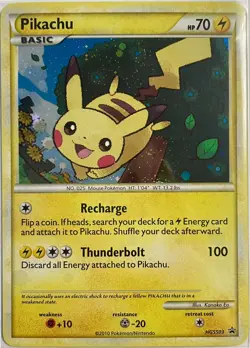 Pikachu HGSS03 Holo Black Star Promo Pokemon Card Near Mint NM - Image 1