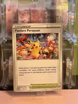 PIKACHU FANFARE PERAYAAN - 374/S-P - INDONESIAN SEALED POKEMON CARD PROMO PACK - Image 1