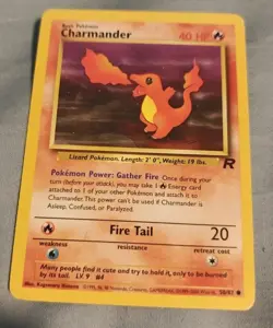 Pokemon TCG Charmander 50/82 Team Rocket Regular Card LP/MP - Image 1