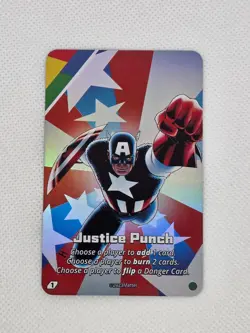 2023 UNO Ultimate Marvel FOIL Card - Captain America - Justice Punch - Image 1