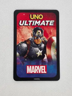 2023 UNO Ultimate Marvel FOIL Card - Captain America - Justice Punch - Image 2