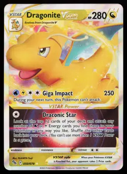 Dragonite VSTAR 050/078 Ultra Rare Pokemon GO Pokemon Card - Image 1