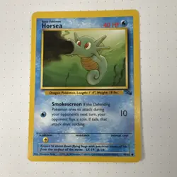 Pokemon Horsea Fossil 1st Edition Regular Basic 49/62 40 HP English Card - Image 1