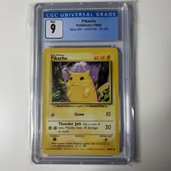Pokemon Card Pikachu 58/102 Yellow Cheeks Base Set 1999 CGC 9 MINT - Image 1