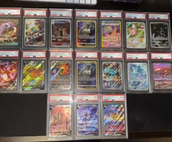 PSA 9 pokemon graded card lot Mew Mewtwo Charizard Bulbasaur Squirtle - Image 1