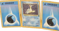 Lapras 1995 Rainbow Holo Original + 2 Energy Water Pokemon Cards Confuse Ray - Image 1