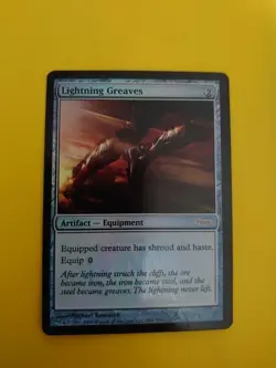Lightning Greaves FOIL DCI Artifact Equipment MTG Card. Mirrodin. - Image 1