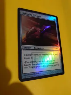 Lightning Greaves FOIL DCI Artifact Equipment MTG Card. Mirrodin. - Image 3