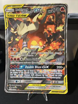 Reshiram & Charizard GX SM201 Jumbo Cards Holo - Image 1