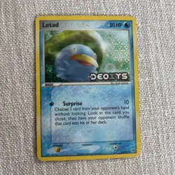 2005 Pokemon EX Deoxys Lotad 35/107 Reverse Holo Stamped Vintage LP - Image 1