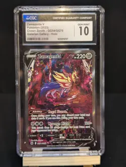 💎CGC 10 💎Pokemon TCG Zamazenta V GG54/GG70 Crown Zenith Ultra Rare Holo 2023 - Image 1