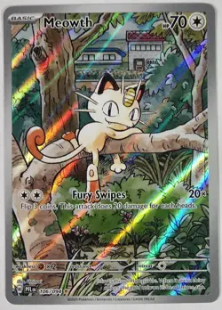 2025 Pokemon Phantasmal Flames Meowth Illustration Rare #106/094 - Image 1